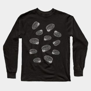 human brain collage, white Long Sleeve T-Shirt